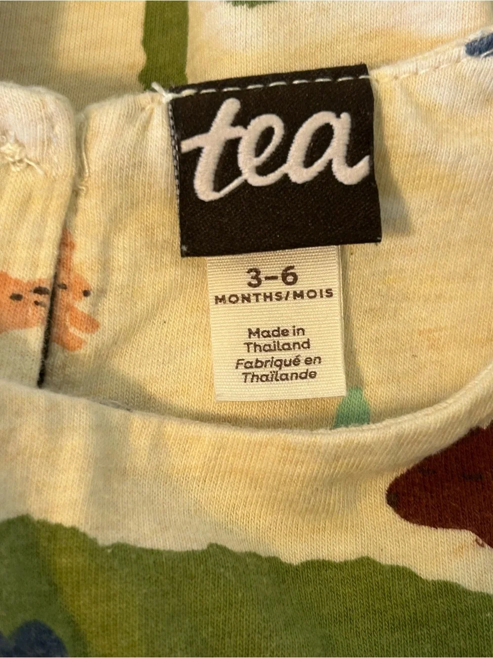 Sz3-6M Tea Collection Woodland Print Smocked Romper